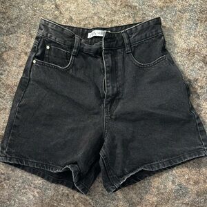 Zara black denim shorts